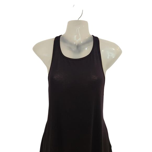 Abercrombie & Fitch T-Strap Open Back Athletic Tank Top Active Yoga Black Medium - Picture 3 of 9